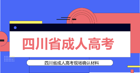 四川省成人高考现场确认材料