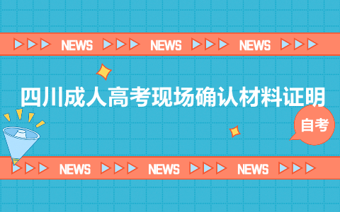 四川成人高考现场确认