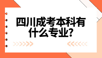 四川成考本科有什么专业