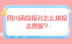 四川函授报名怎么填报志愿呢